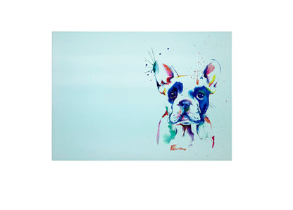 French Bulldog Glass Chopping Board, French Bulldog Worktop Saver
