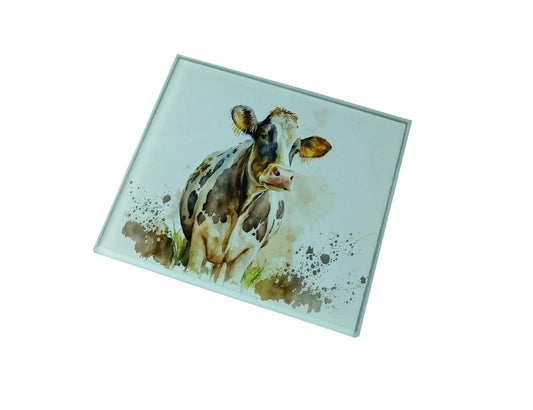 Friesian Cow Glass Coaster (Set of 4)