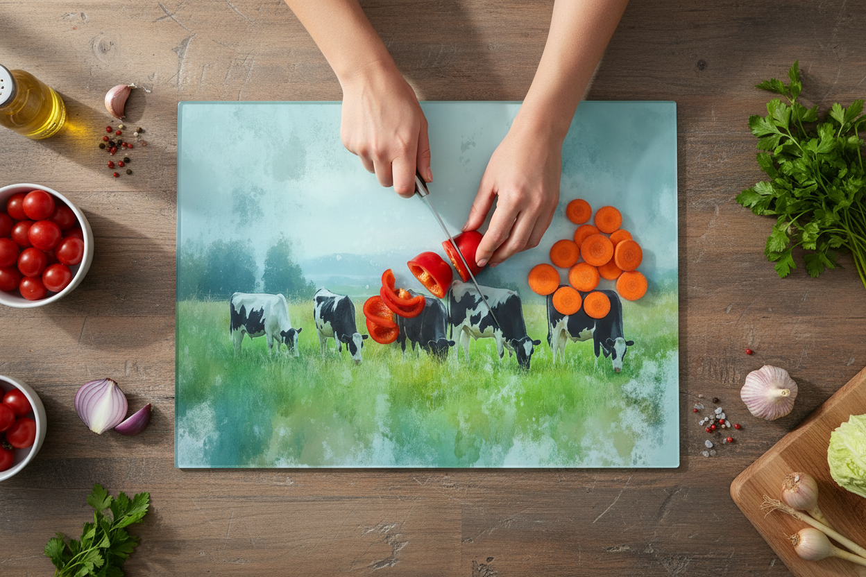 Friesian Herd Chopping Board - Friesian Herd Worktop Protector