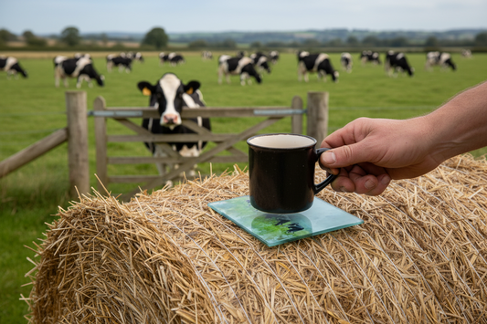 Friesian Herd Glass Coaster (Set of 4)