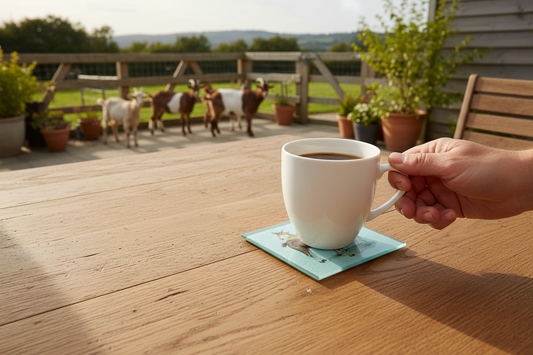 Goats Glass Coaster (Set of 4)