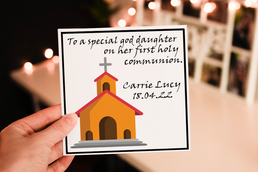 First Communion Day Card, Holy Communion Card