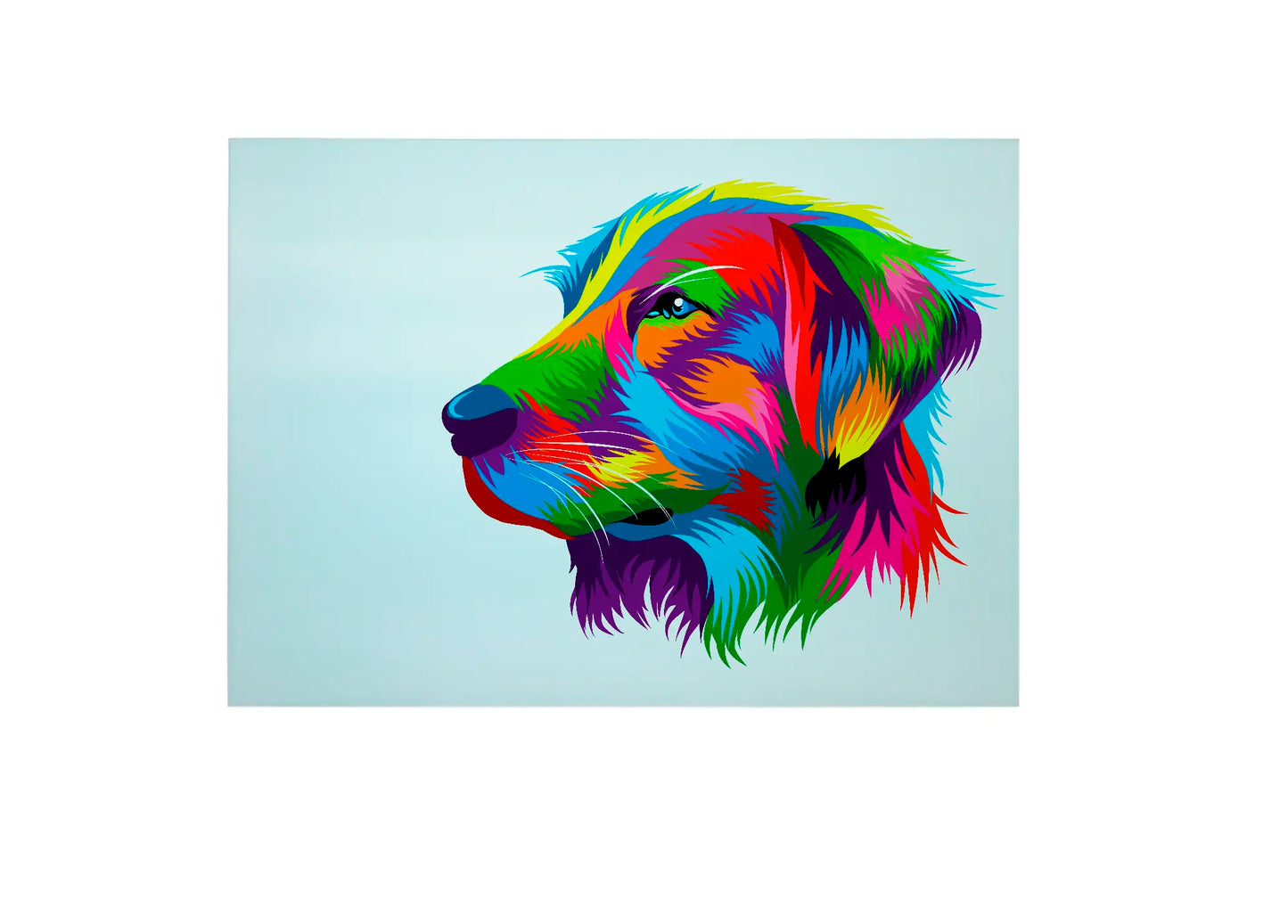 Golden Retriever Glass Chopping Board, Golden Retriever Worktop Saver