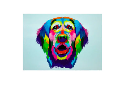 Golden Retriever Glass Chopping Board, Golden Retriever Worktop Saver