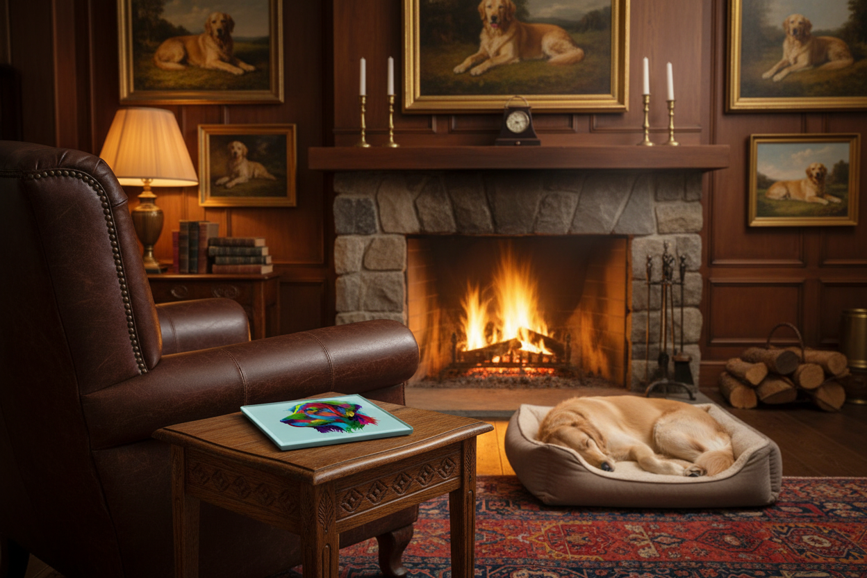 Golden Retriever Glass Coaster (Set of 4)