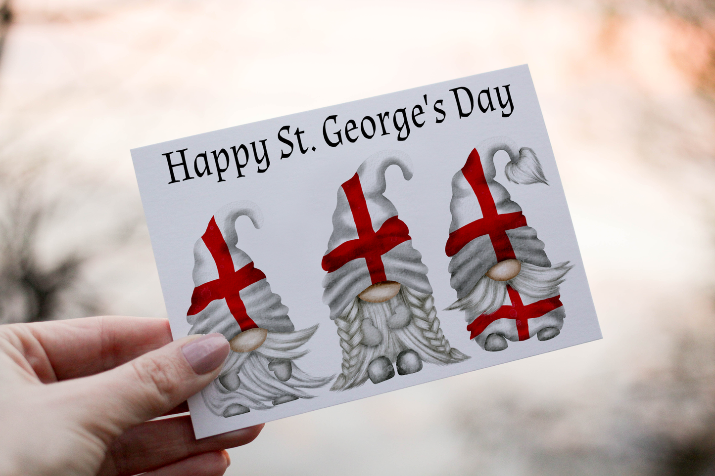 St George's Day Gnome Card: Personalised Celebration Card