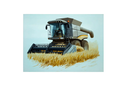 Combine Harvester (Grey) Glass Chopping Board, Combine Harvester (Grey) Worktop Saver Combine Harvester (Grey) Glass Chopping Board, Combine Harvester (Grey) Worktop Saver