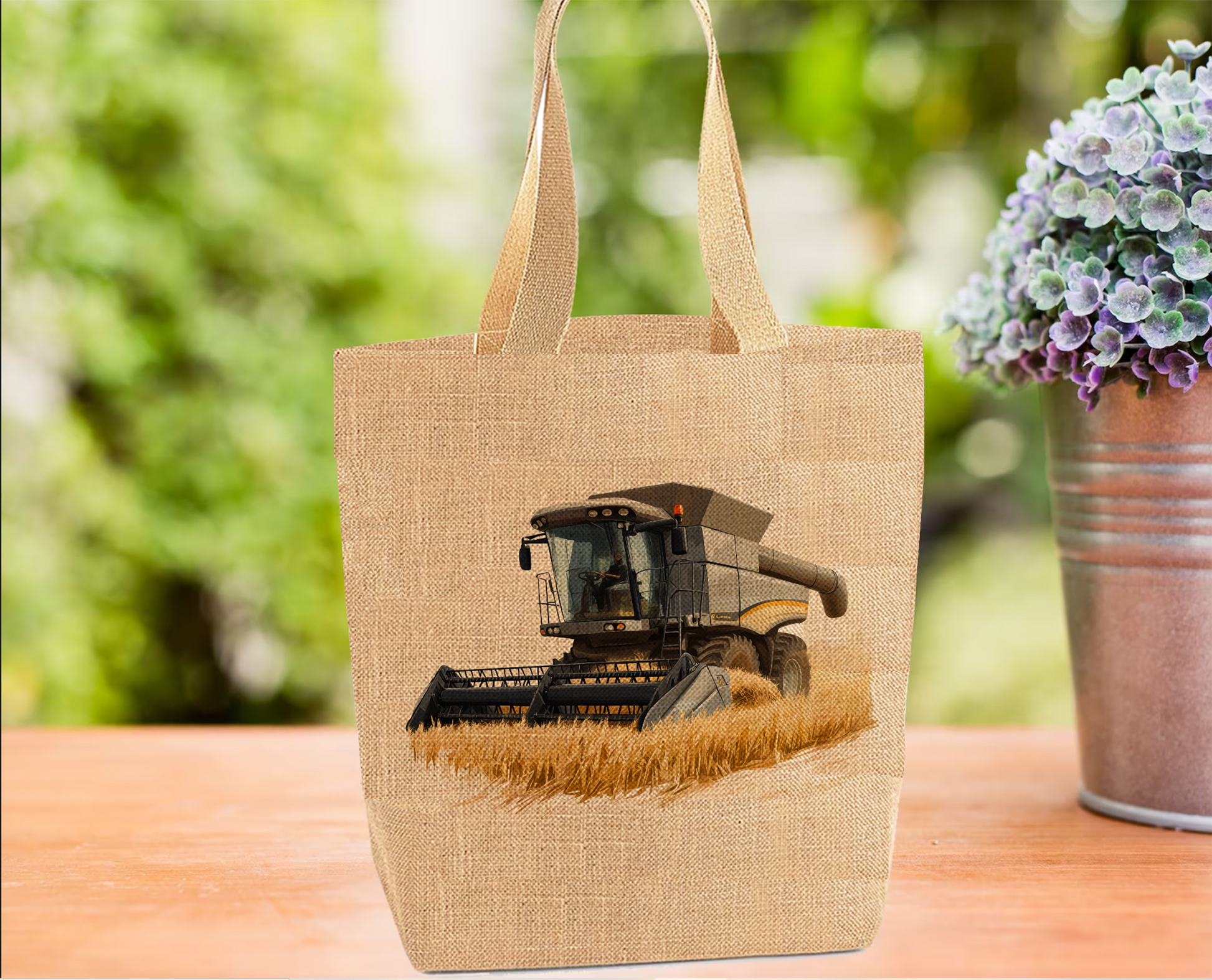 Combine Harvester (Grey) - Tote Bag