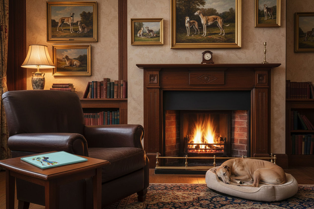 Greyhound Glass Coaster (Set of 4)