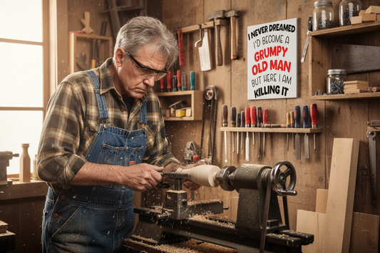 I Never Dreamed I would become a Grumpy Old Man..... Glossy Aluminium Print