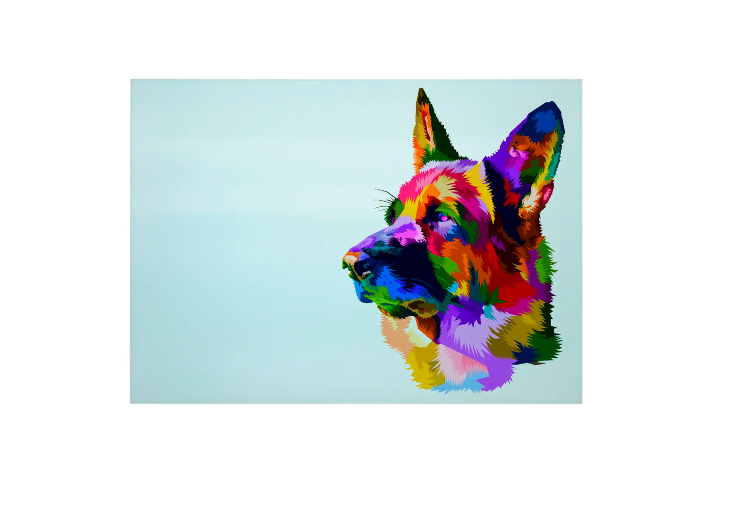 German Shepherd Glass Chopping Board, German Shepherd Worktop Saver