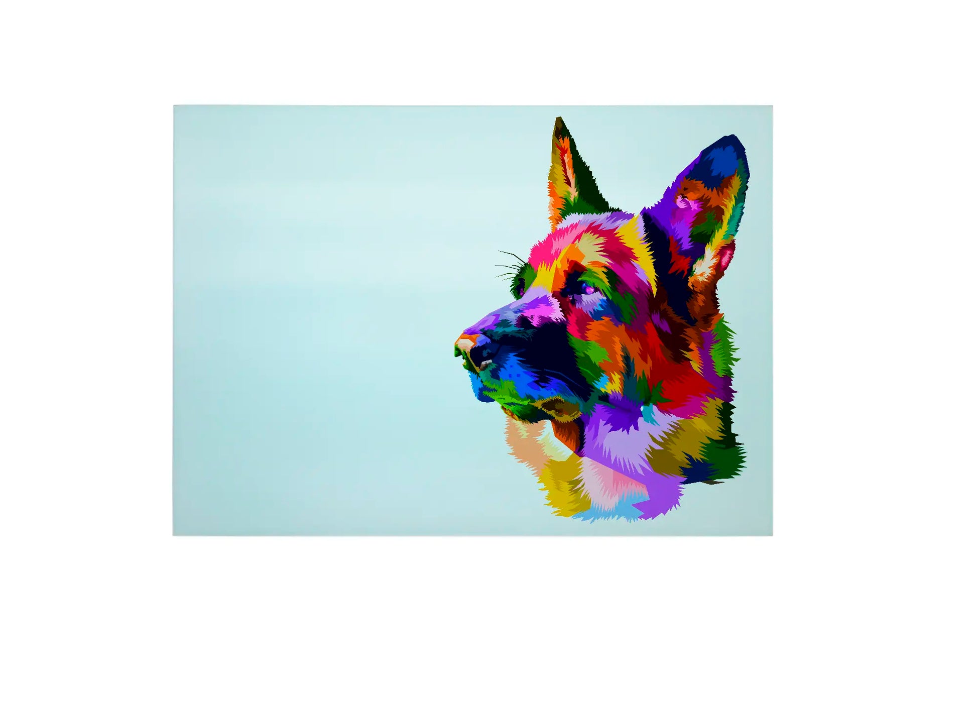 German Shepherd Glass Chopping Board, German Shepherd Worktop Saver