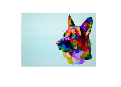 German Shepherd Glass Chopping Board, German Shepherd Worktop Saver