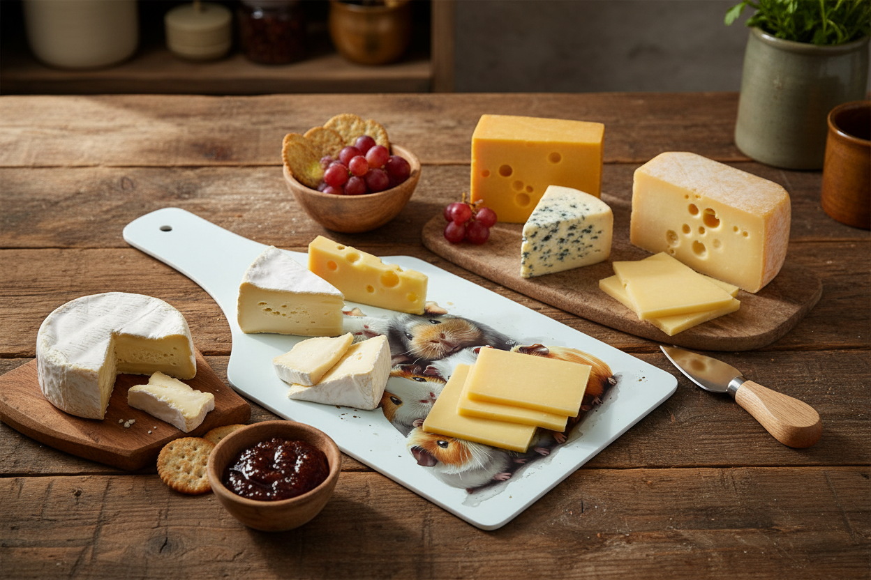 Guinea Pig Bottle Shaped Glass Chopping Board - Cheese Platter, Guinea Pig Worktop Saver