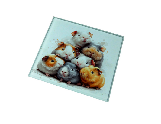 Guinea Pig Glass Coaster (Set of 4)