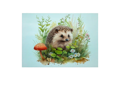 Hedgehog Glass Chopping Board - Hedgehog Worktop Saver