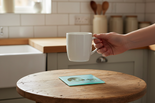 Hedgehog and Mouse Glass Coaster (Set of 4)