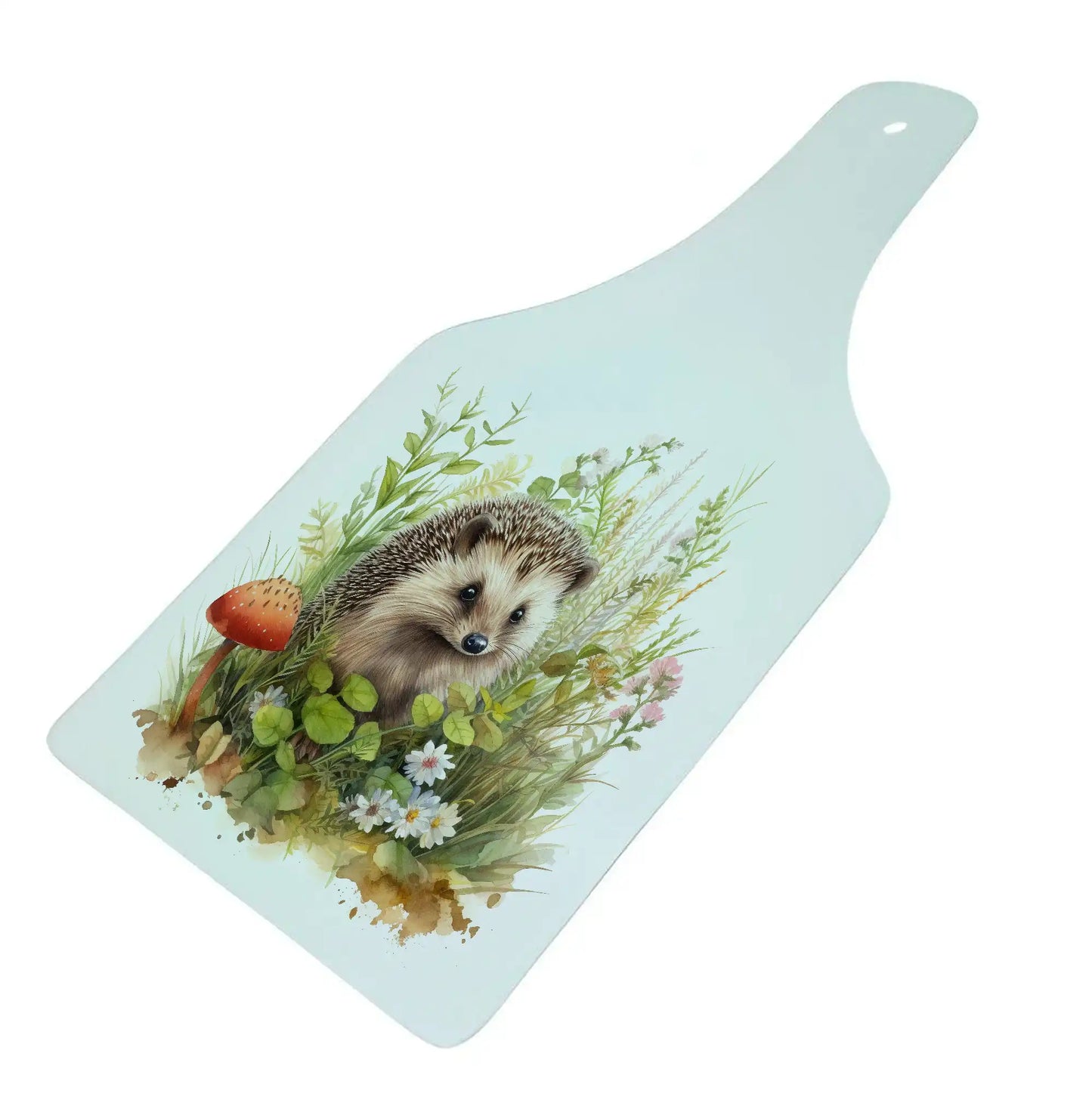 Hedgehog Bottle Shaped Glass Chopping Board - Cheese Platter, Hedgehog Worktop Saver (Copy)