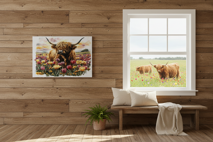 Highland Cow.... Glossy Aluminium Print
