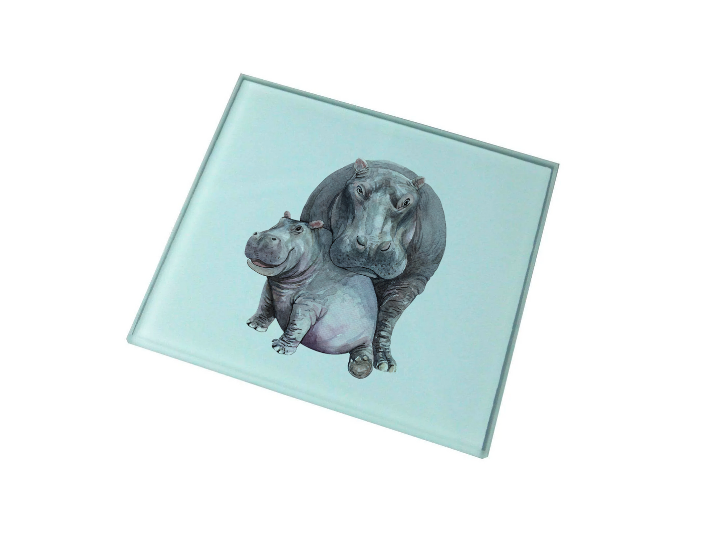 Hippo Glass Coaster (Set of 4)