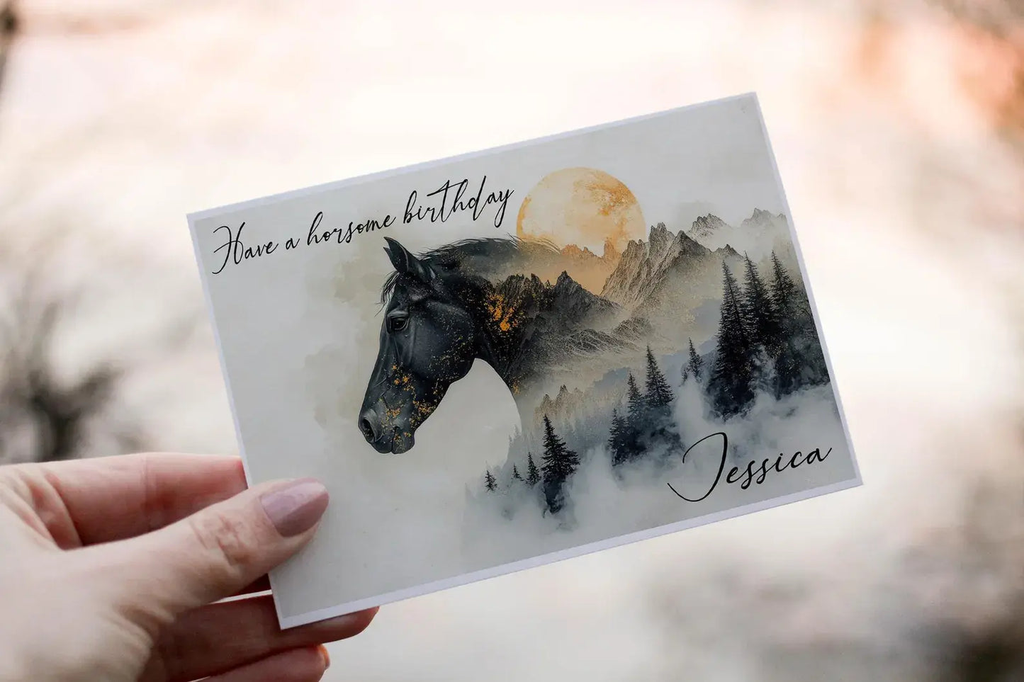 Horse Birthday Card: Personalised Equestrian Card