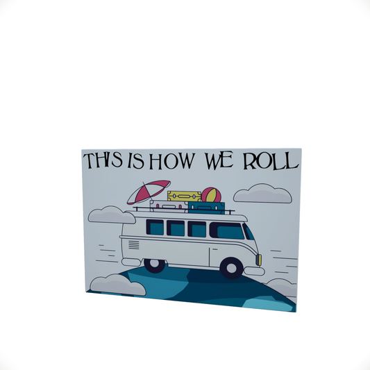 How We Roll Campervan.... Glossy Aluminium Print