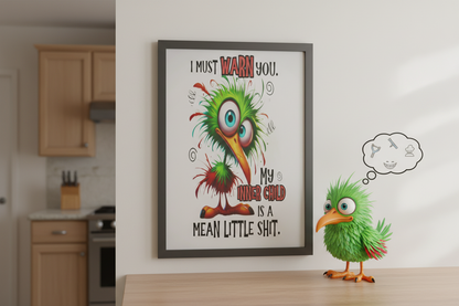 I Must Warn You My Inner Child..... Glossy Aluminium Print