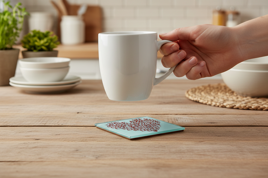 Inspirational Heart Glass Coaster (Set of 4)