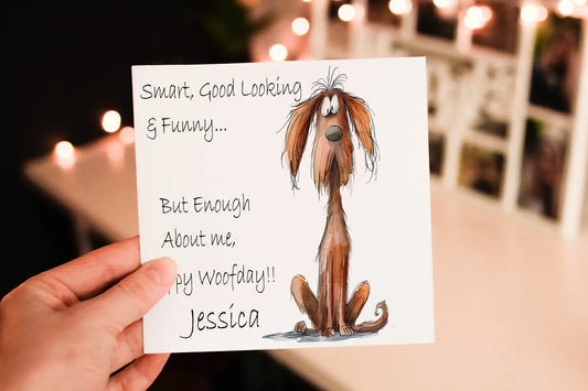 Irish Setter Dog Birthday Card, Dog Birthday Card