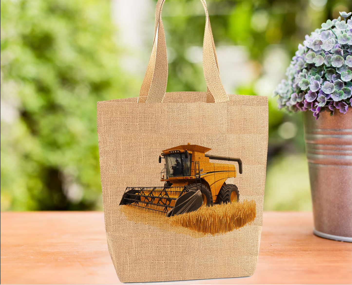 Combine Harvester (Yellow) - Tote Bag