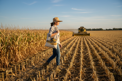 Combine Harvester (Yellow) - Tote Bag