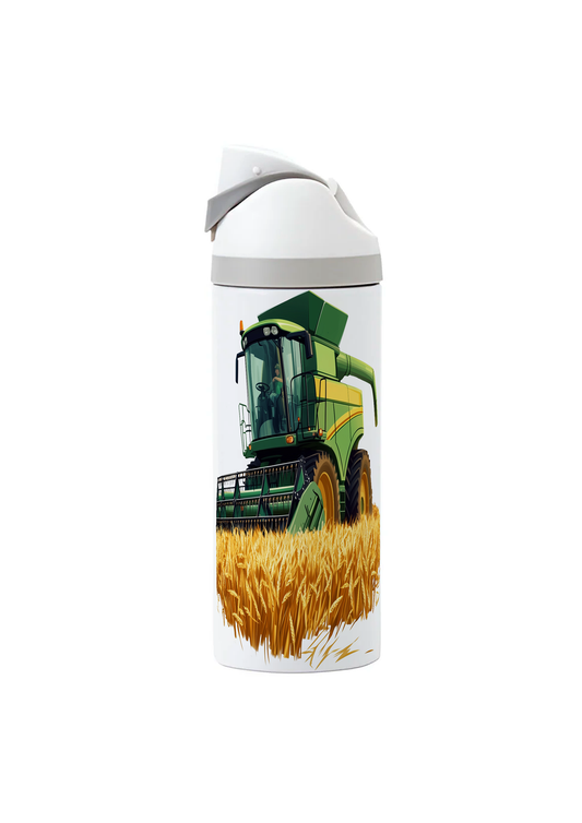 Combine Harvester (Green) - 720ml One Touch Thermal Drinks Bottle