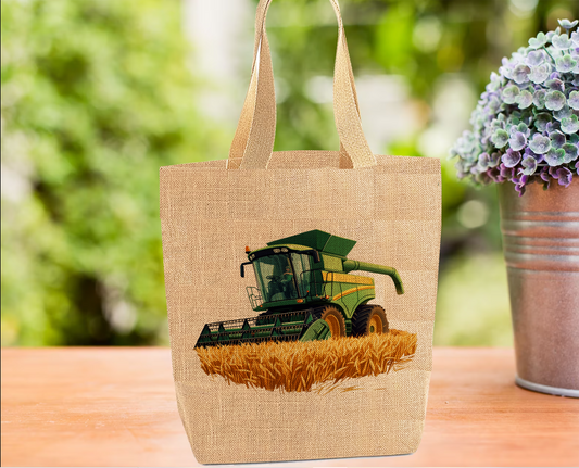 Combine Harvester (Green) - Tote Bag