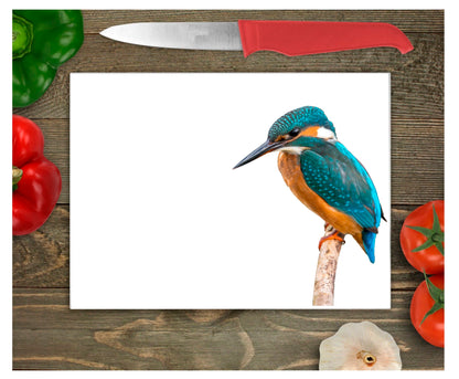 Kingfisher Large Glass Chopping Board, Kingfisher Worktop Protector