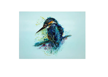 Kingfisher Large Glass Chopping Board, Kingfisher Worktop Saver