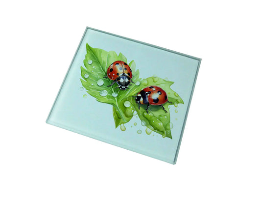 LadyBug (LadyBird) Glass Coaster (Set of 4)