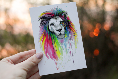 Lion Birthday Card, Lion Birthday Card, Personalised Lion Card