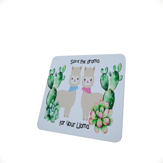 Save The Drama For Your Llama Hardboard Coaster