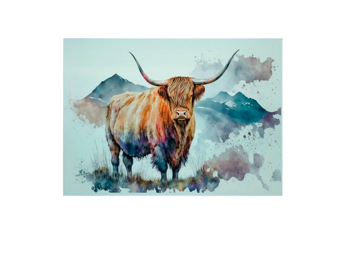 Highland Cow Glass Chopping Board - Highland Worktop Protector