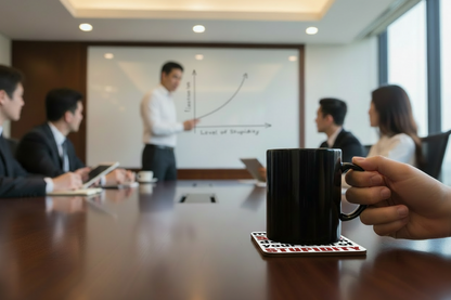 Sarcasm Hardboard Coaster - My Level Of Sarcasm ....