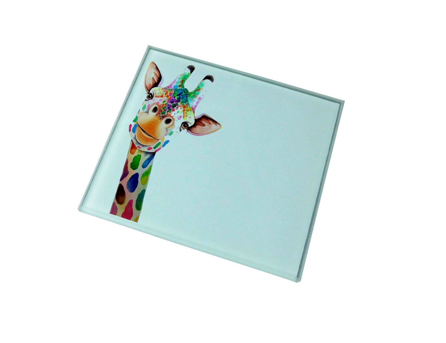 Multi Coloured Giraffe Glass Coaster (Set of 4)