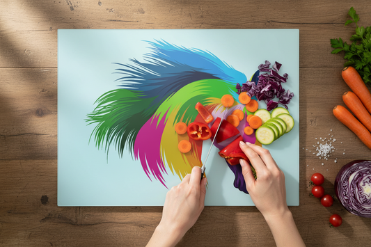 Horse Glass Chopping Board, Horse Worktop Saver