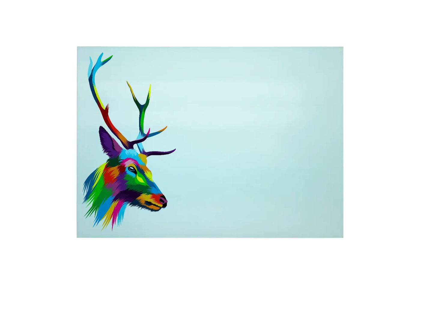 Multicoloured Stag Glass Chopping Board, Stag Worktop Saver