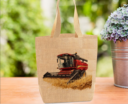 Combine Harvester (Red) - Tote Bag