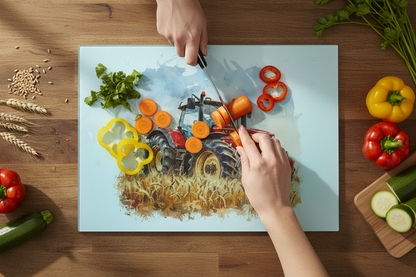 Red Tractor Chopping Board - Red Tractor Worktop Saver