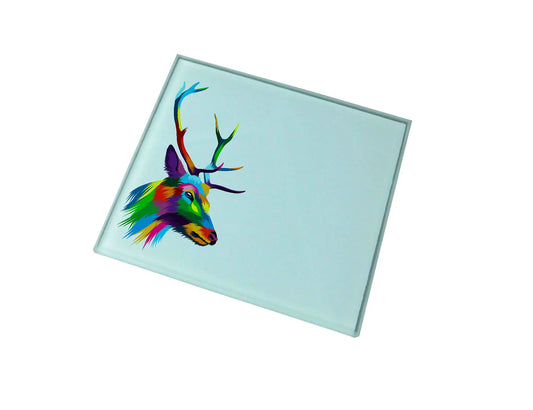 Stag Glass Coaster (Set of 4)