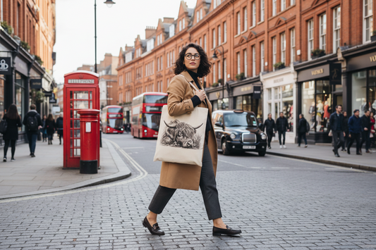 Sleeping Highland Cow Tote Bag