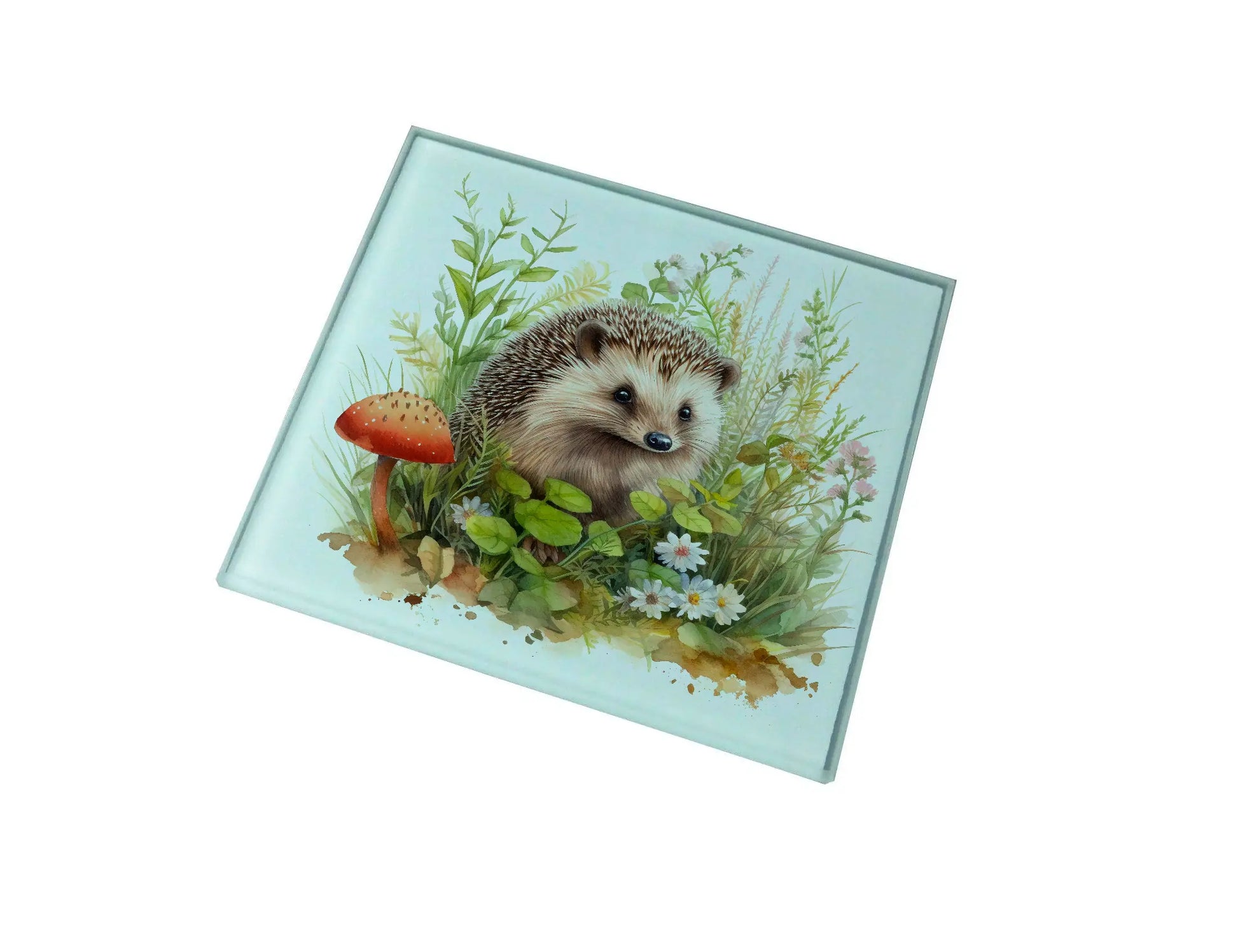 Hedgehog Glass Coaster (Set of 4)