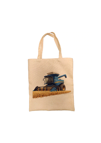Combine Harvester (Blue) - Tote Bag