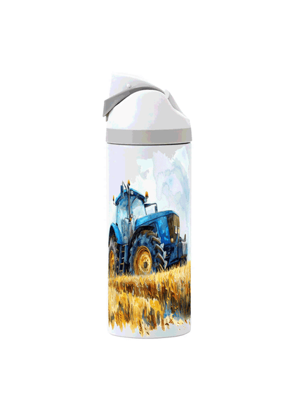 Blue Tractor - 720ml Thermal Drinks Bottle - One Touch